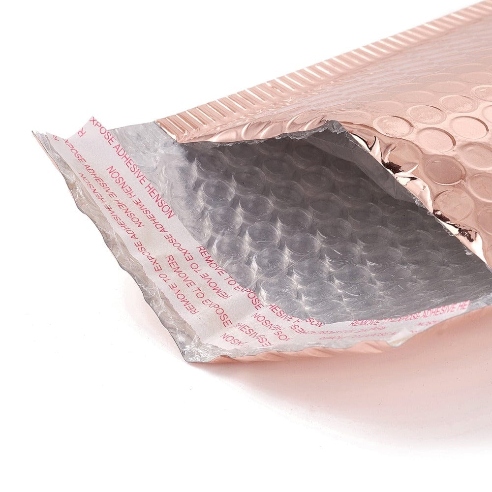 Boblekuverter Til Forsendelse – Rosa/Brun (22x15x0,5cm), 10 Stk - Uniq Perler - 567845