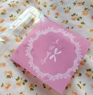 Cellofanposer, Rosa, 13x10cm, 100 Stk - Uniq Perler - 5839