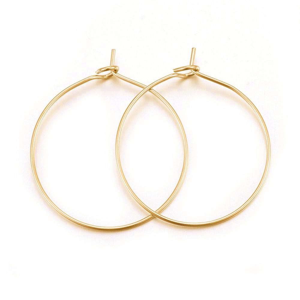 Creoler - 18K Forgyldt Stål (29x25mm) - Uniq Perler - 7352