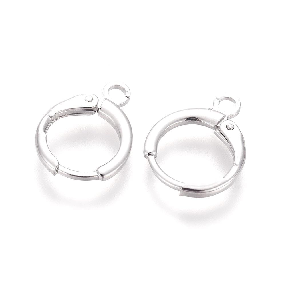 Creoler - Langtidsholdbar Platin Belagt (14mm) - Uniq Perler - 0000001838