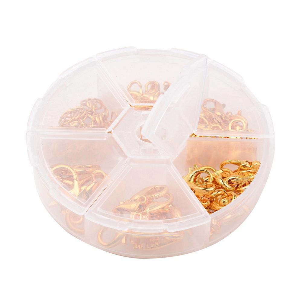 DIY Sæt Med Øskner Og Karabin Låse, Forgyldt - Uniq Perler - 274742