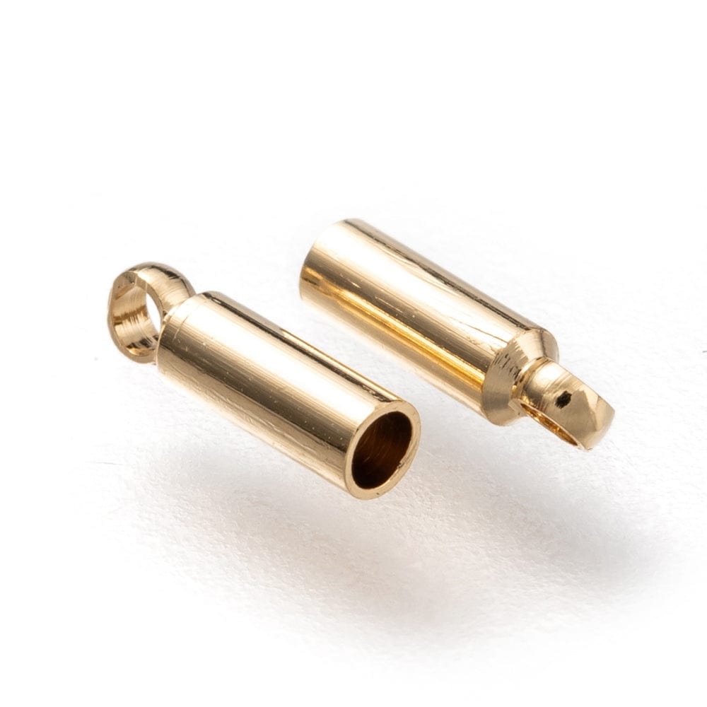 Endestykker – 18K Forgyldt (7x2mm), 10 stk. - Uniq Perler - 0000011058, 160814645687116221467842