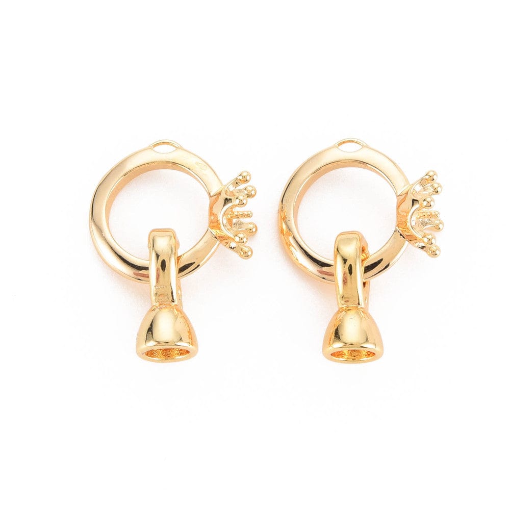 Fold Over Lås Til Topboret/Anboret Perle, langtidsholdbar Messing, 18K Forgyldt, 21,5mm - Uniq Perler - 0000011057