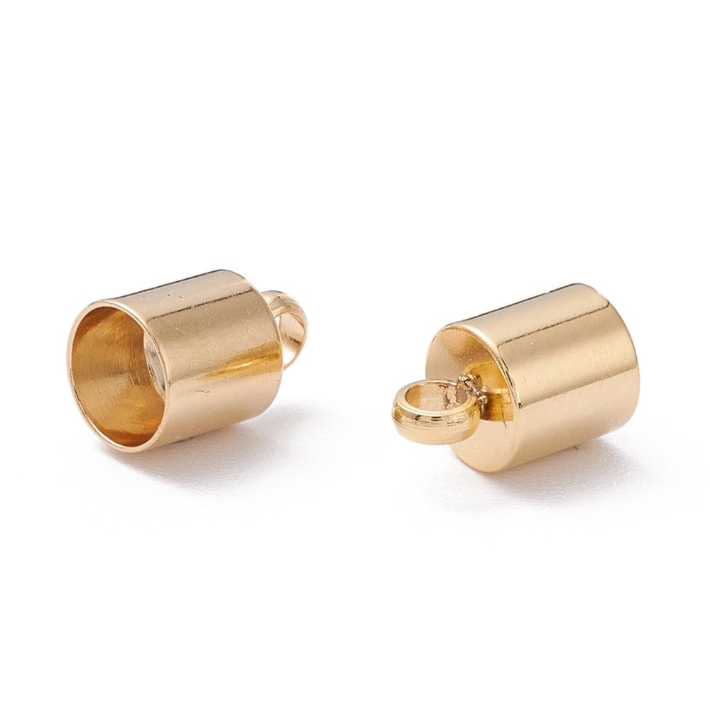 Forgyldt Stål Endestykke - 8x5mm, (10 Stk.) - Uniq Perler - 0000008798