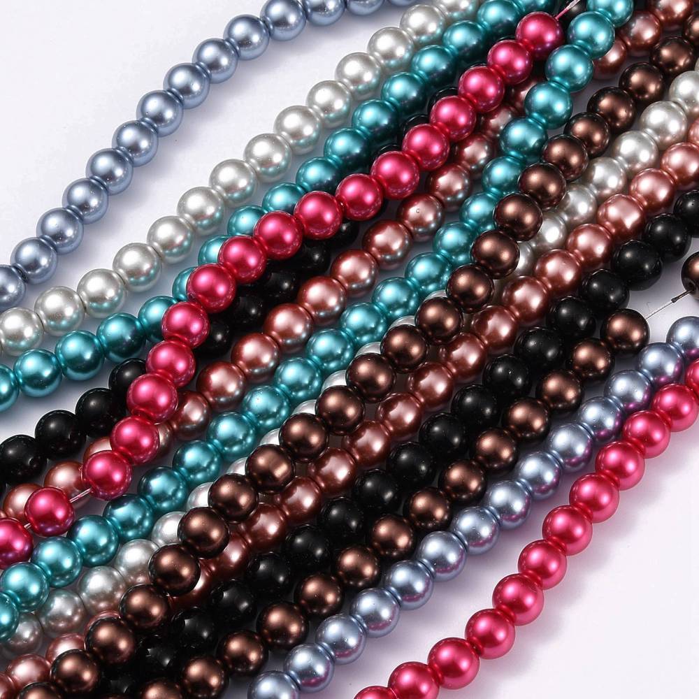 Glasperler, Assorteret Mix, 4mm - Uniq Perler - 0000014884