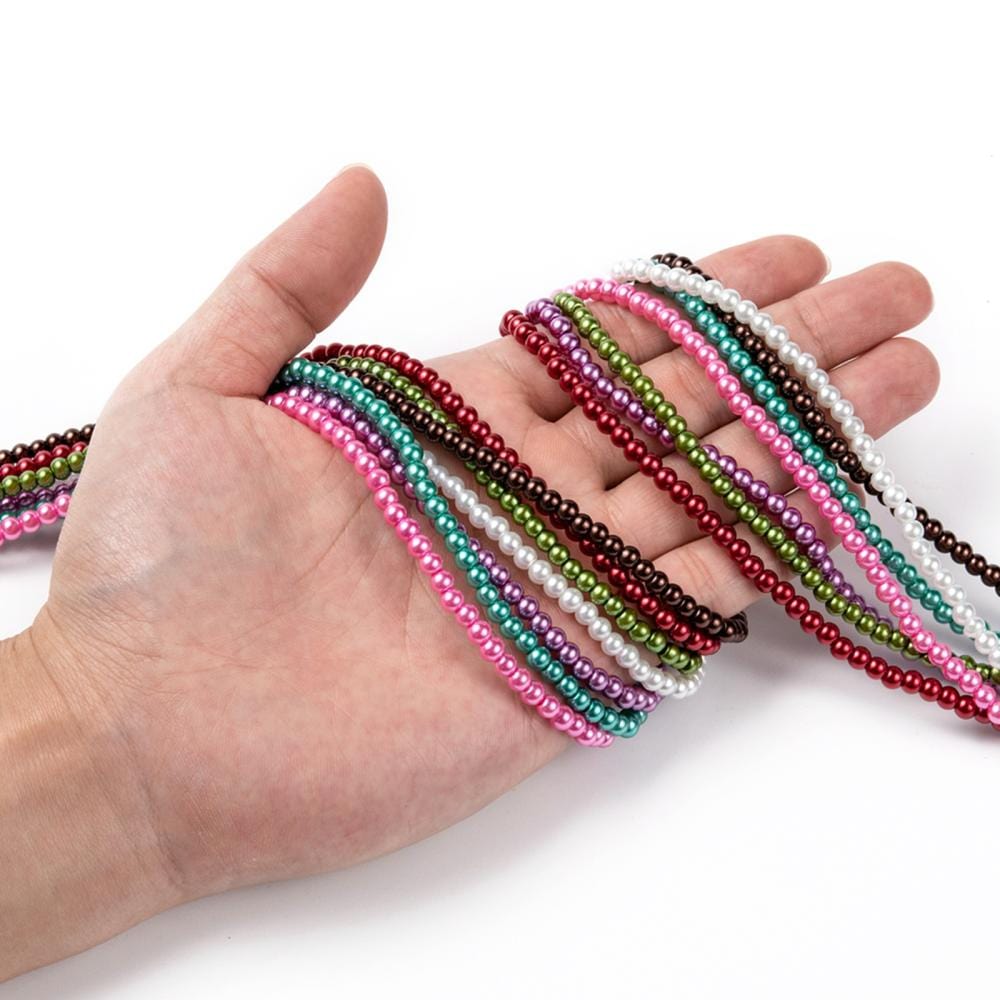 Glasperler, Assorteret Mix, 4mm - Uniq Perler - 0000014884