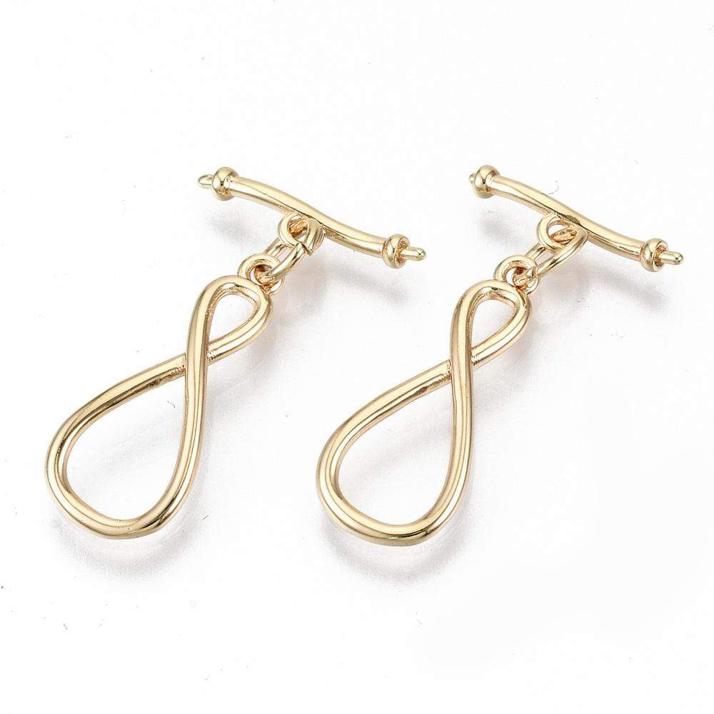 Infinity Toggle Lås, Forgyldt Messing, (26x15mm) - Uniq Perler - 0000006627, 146335645673914613406843, 14633564562895068456170891,