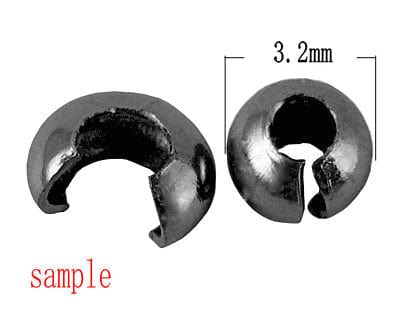 Knudeskjuler – Forsølvet, Stardust Overflade (3,2mm) 20 stk - Uniq Perler - 194284