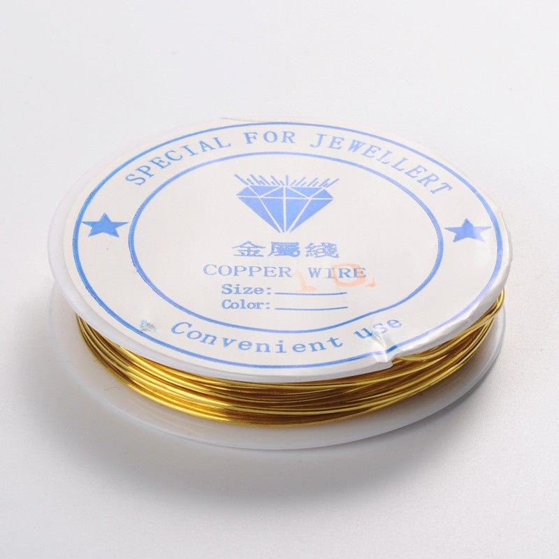 Kobber Wire – Forgyldt (1mm, 8,2m) - Uniq Perler - 683845