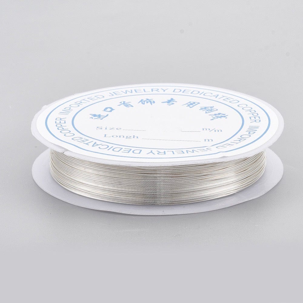 Kobber Wire – Langtidsholdbar Forsølvning (0,5mm, 6,2m) - Uniq Perler - 7447902