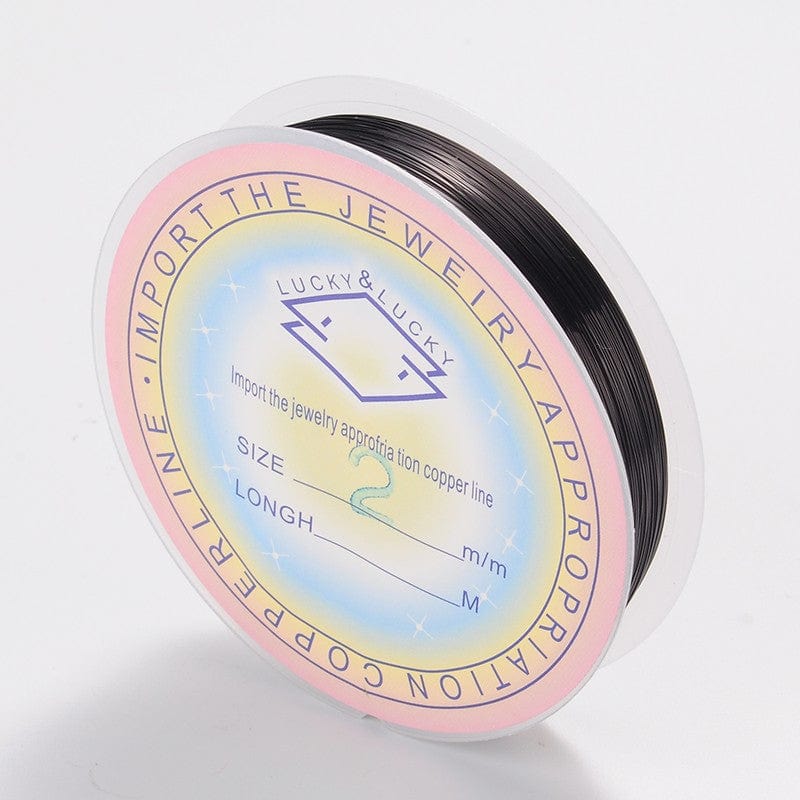 Kobber Wire – Sort (0,2mm, 35m) - Uniq Perler - 0000012049