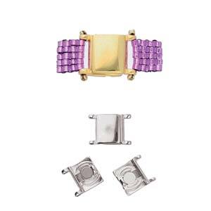 Lås Til Miyuki Delica Perler – Forsølvet (17,3x9,4mm) - Uniq Perler - 595754