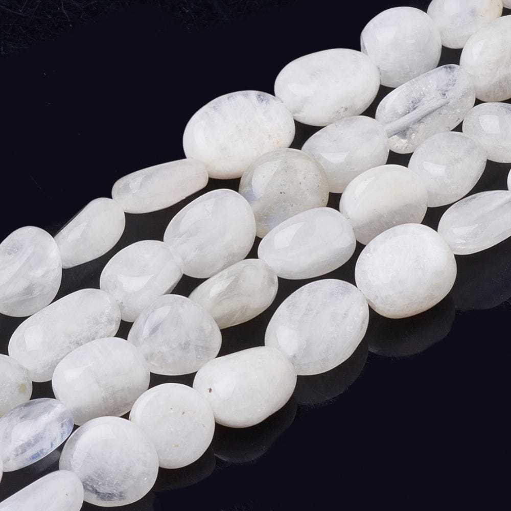 Moonstone – White, Nuggets (5 - 12mm) - Uniq Perler - 13794