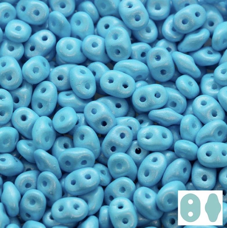 Matubo Super Duo, Pearl Shine Aqua, 2,5x5mm, 22,5gr - Uniq Perler - 790524482771