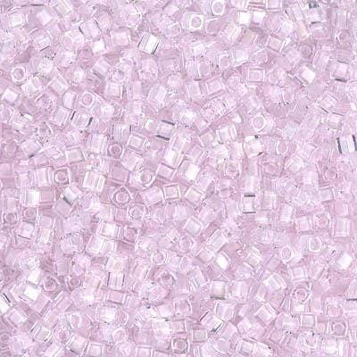 Miyuki Delica Perler, Square, SB18 - 207, Pink Lined Crystal, 1,8mm - Uniq Perler - 0000004367
