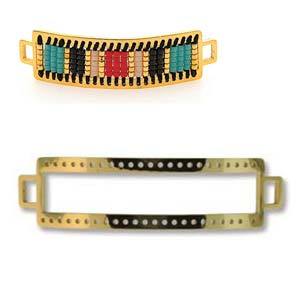 Miyuki Mellemled, Forgyldt Stål, 47x13mm - Uniq Perler - 0000005696