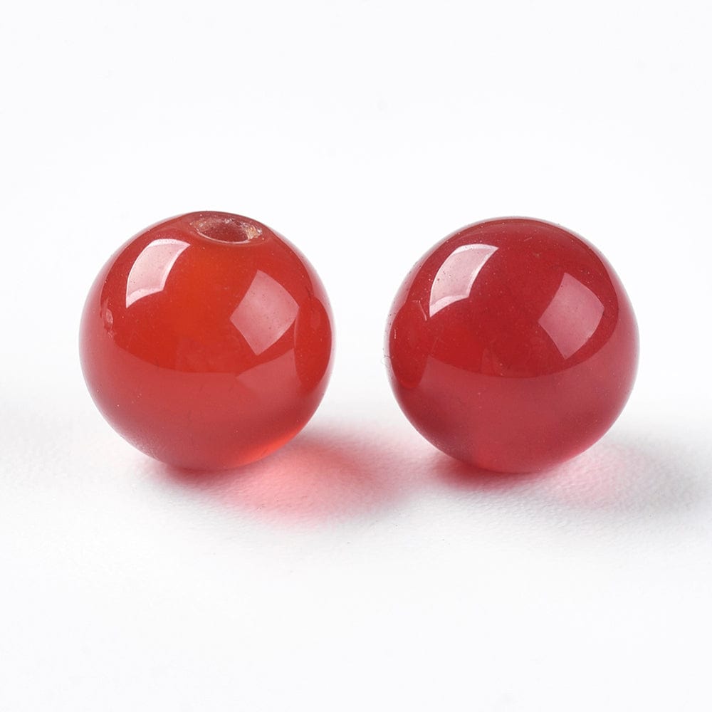 Natur Karneol, Topboret/Anboret, 6mm - Uniq Perler - 330865