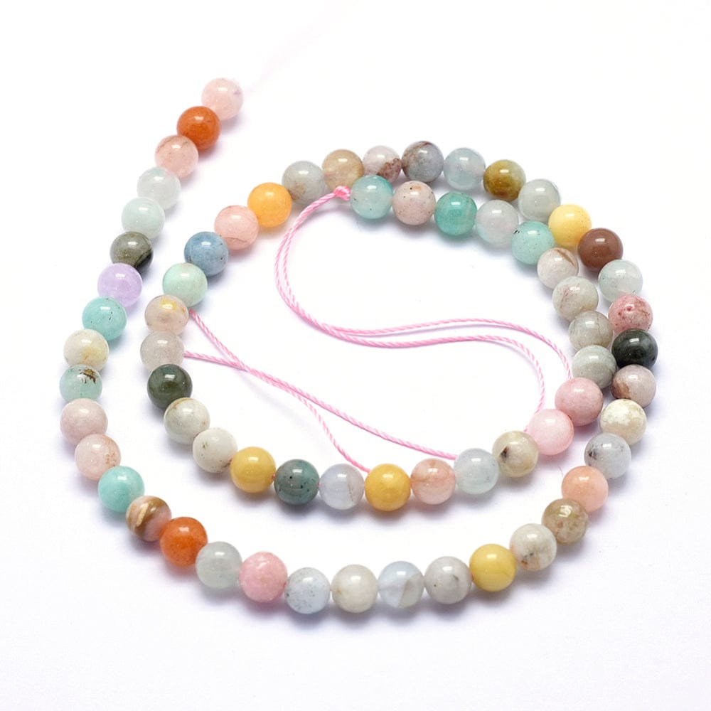 Naturstens Mix – Farve Mix, Rund (6mm) - Uniq Perler - 0000010132