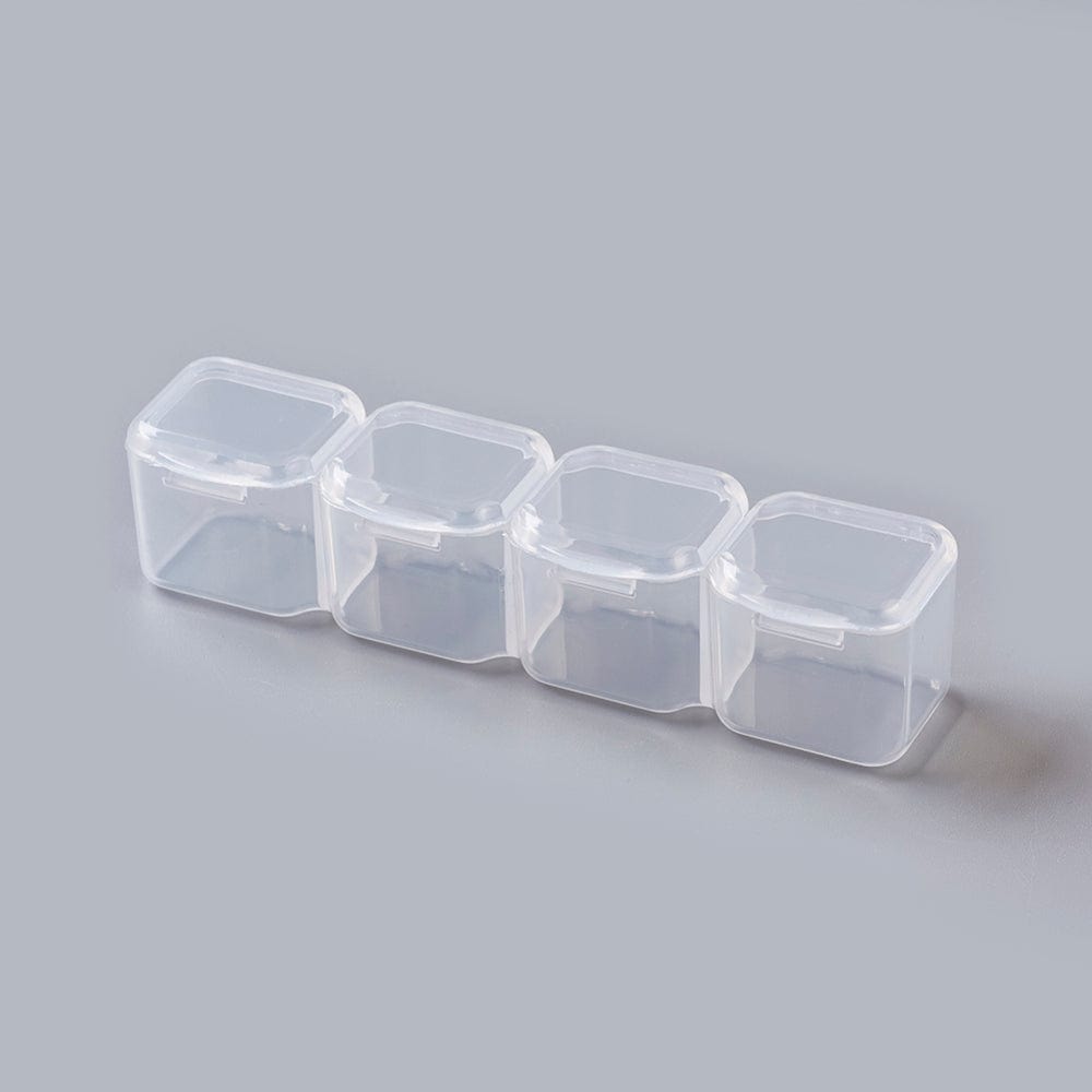 Opbevaringskasse Med 56 Rum – Klar (21x19x2,7cm) - Uniq Perler - 117262