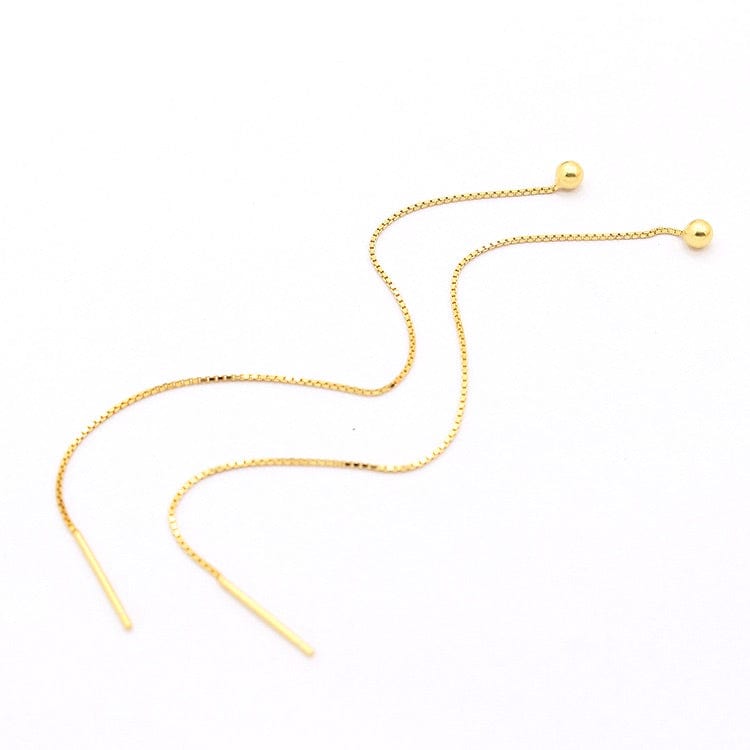 Ørekæde Med Stopper – Forgyldt Sterling Sølv 925 (80mm) - Uniq Perler - 2484838