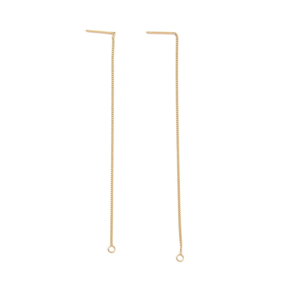 Ørekæder Med Øje – Forgyldt Stål (109mm), 25 Par - Uniq Perler - 263725