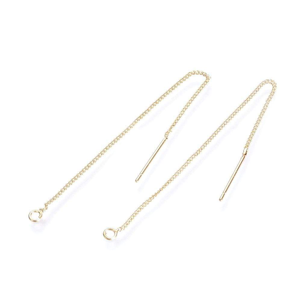 Ørekæder Med Sterling Sølv Stift – 18K Forgyldt (85mm) - Uniq Perler - 824742