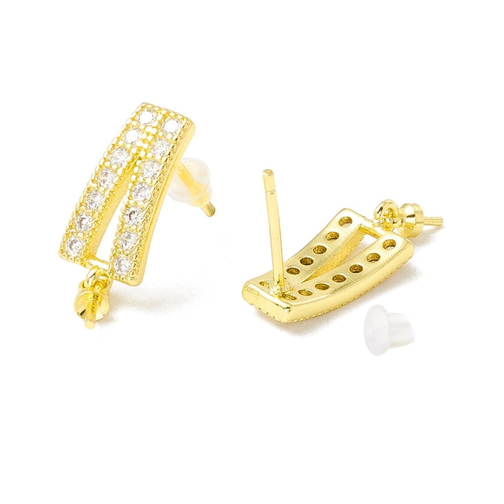 Ørestikkere Med Zirkonia Sten Til Topboret Perler - Uniq Perler - 994849