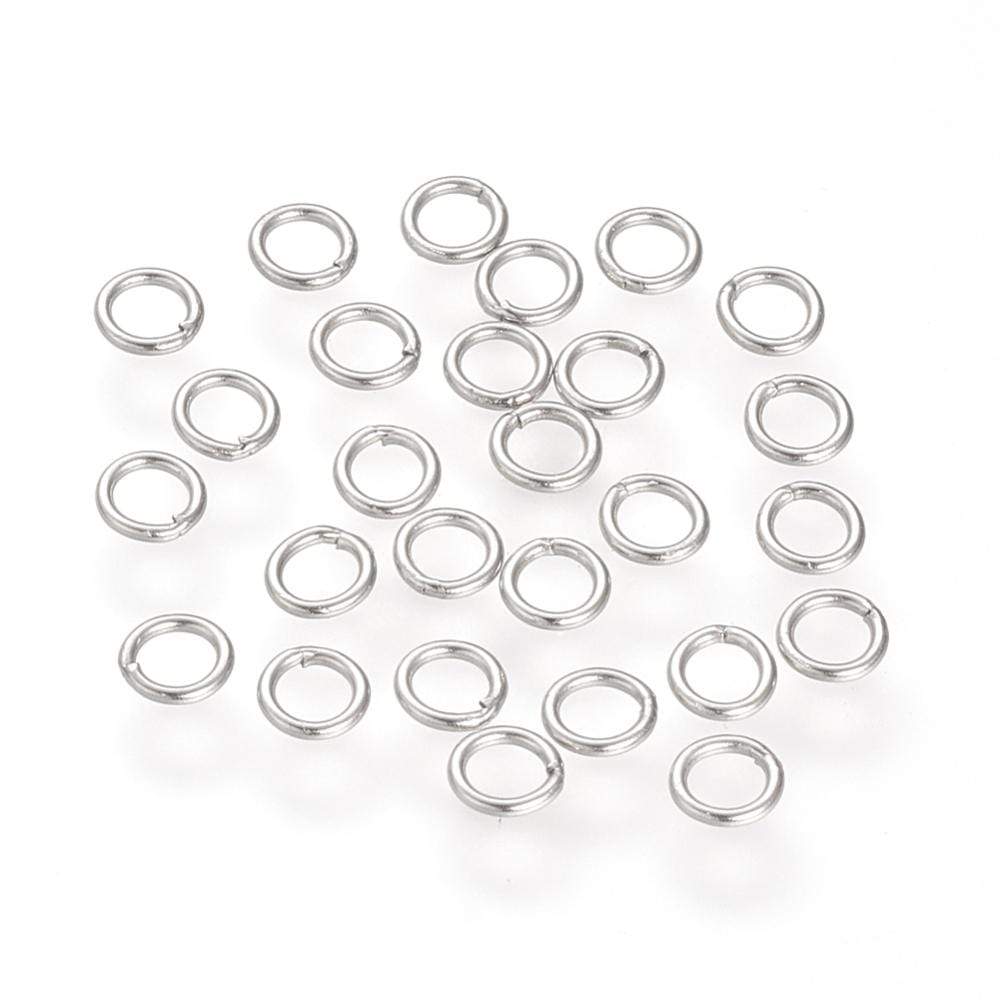 Øsken/O - Ringe – Lukket, Stål (6x0,8mm), 20 Stk - Uniq Perler - 2844828