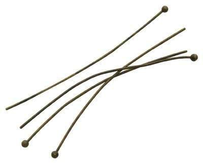 Perlestave Med Rundt Hoved – Antik Bronze (35x0,5mm), 25 Stk - Uniq Perler - 0000003991