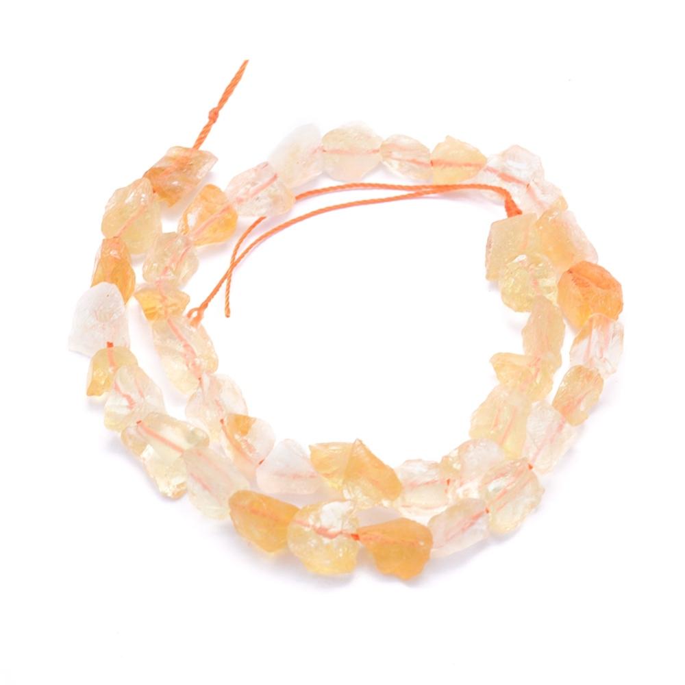 Rå Citrin Perler – (6–12mm) - Uniq Perler - 9026883