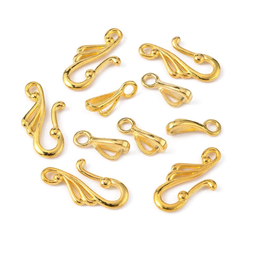 S - Lås, Forgyldt, 12x25mm - Uniq Perler - 0000013089, 196887345673901234567840
