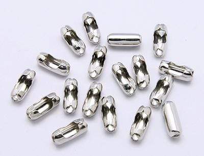 Samle Leds Connector Til Kuglekæde - Forsølvet, 10 Stk - Uniq Perler - 0000003980