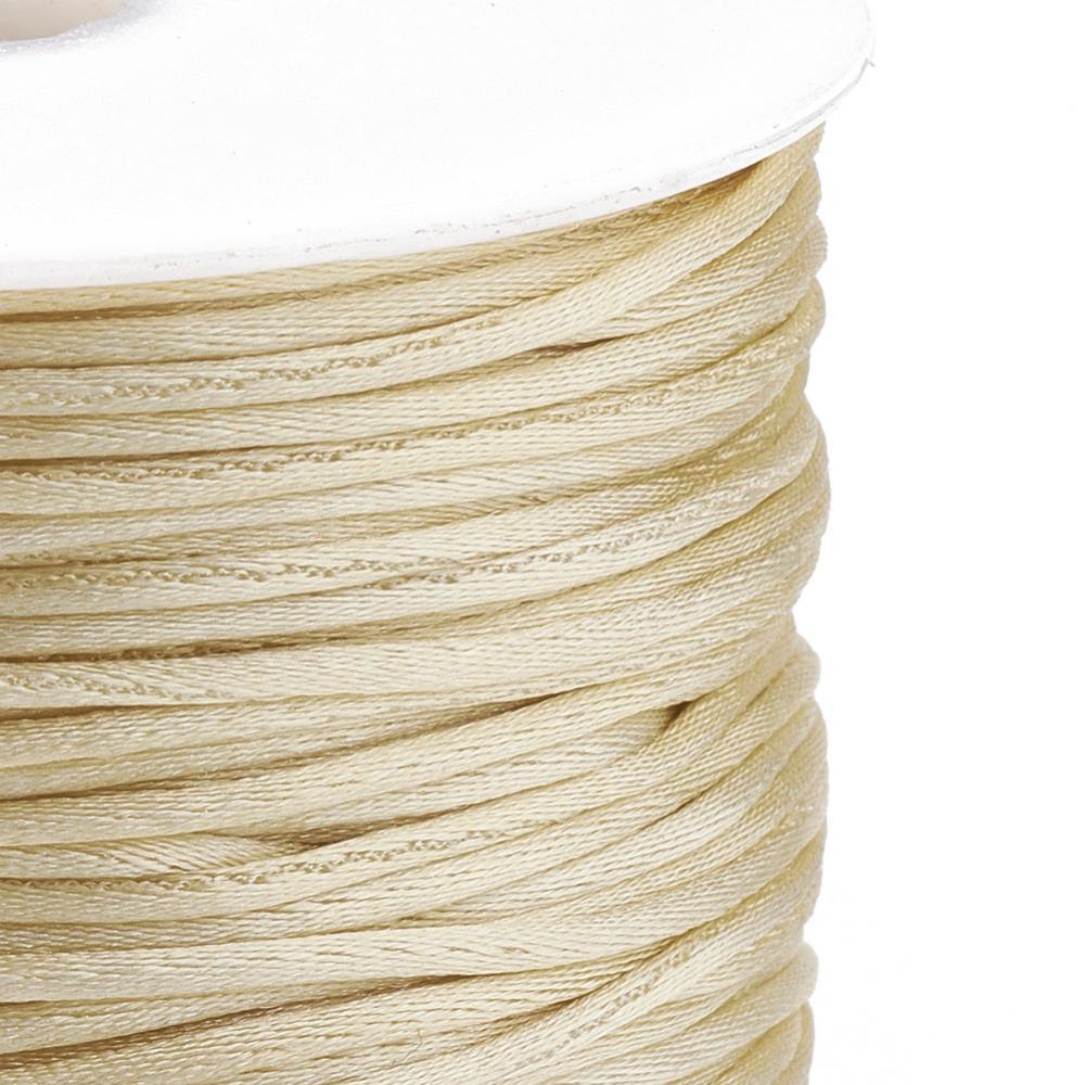 Satin Snor – Gylden (1mm), 70m - Uniq Perler - 339914