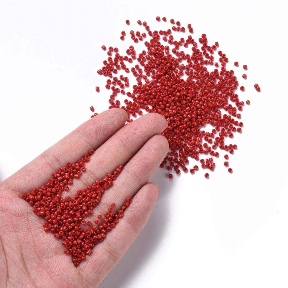 Seed Beads – Rød, Runde (2mm) 450g - Uniq Perler - 0000007828