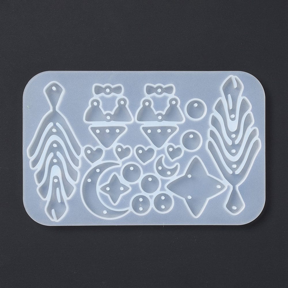 Silikone Form Til Fuldendte Øreringe (13x8,5x3,5cm) - Uniq Perler - 82744873271