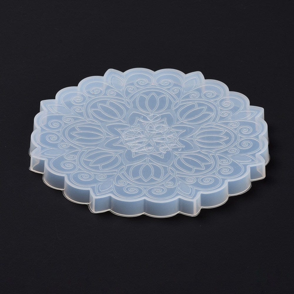 Silikone Form Til Resin Fad Med Mandala Mønster (127x9mm) - Uniq Perler - 2278480381