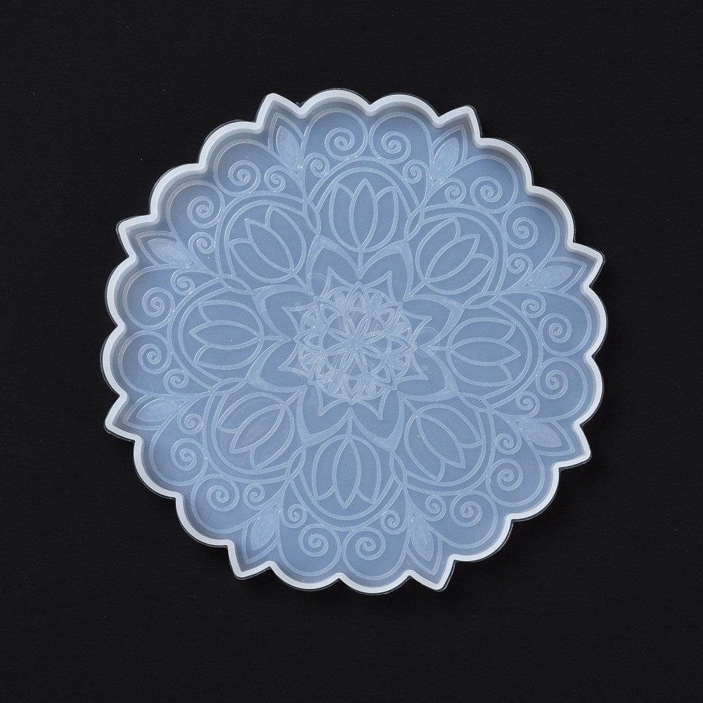 Silikone Form Til Resin Fad Med Mandala Mønster (127x9mm) - Uniq Perler - 2278480381
