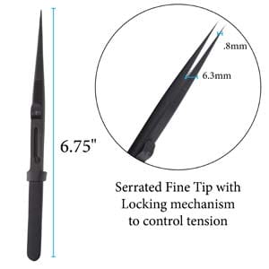 Spids Pincet Fra Beadsmith – Rustfrit Stål (125x9x2mm) - Uniq Perler - 790524460847