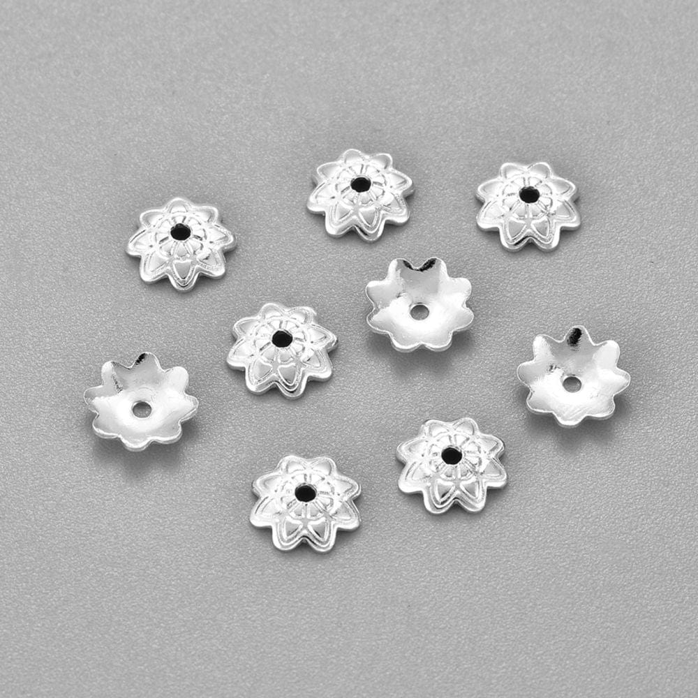 Stål Perlekapper (7mm, 10 Stk) - Uniq Perler - 11095