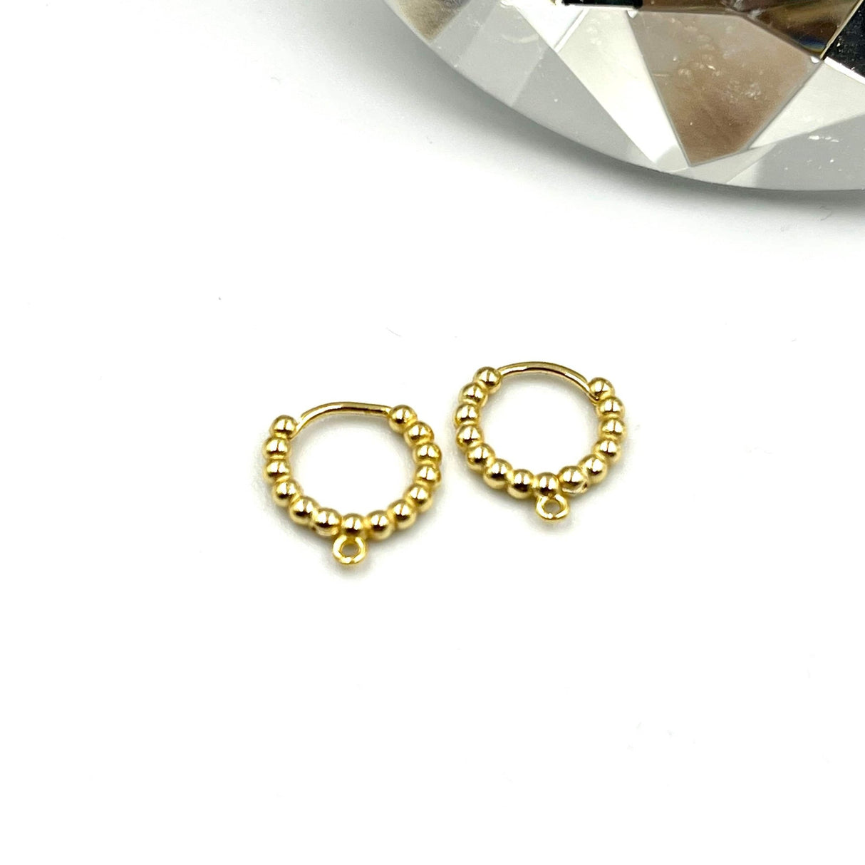 Sterling Sølv 925 Bubble Creoler – Forgyldt (11,5x7,5mm) - Uniq Perler - 358621