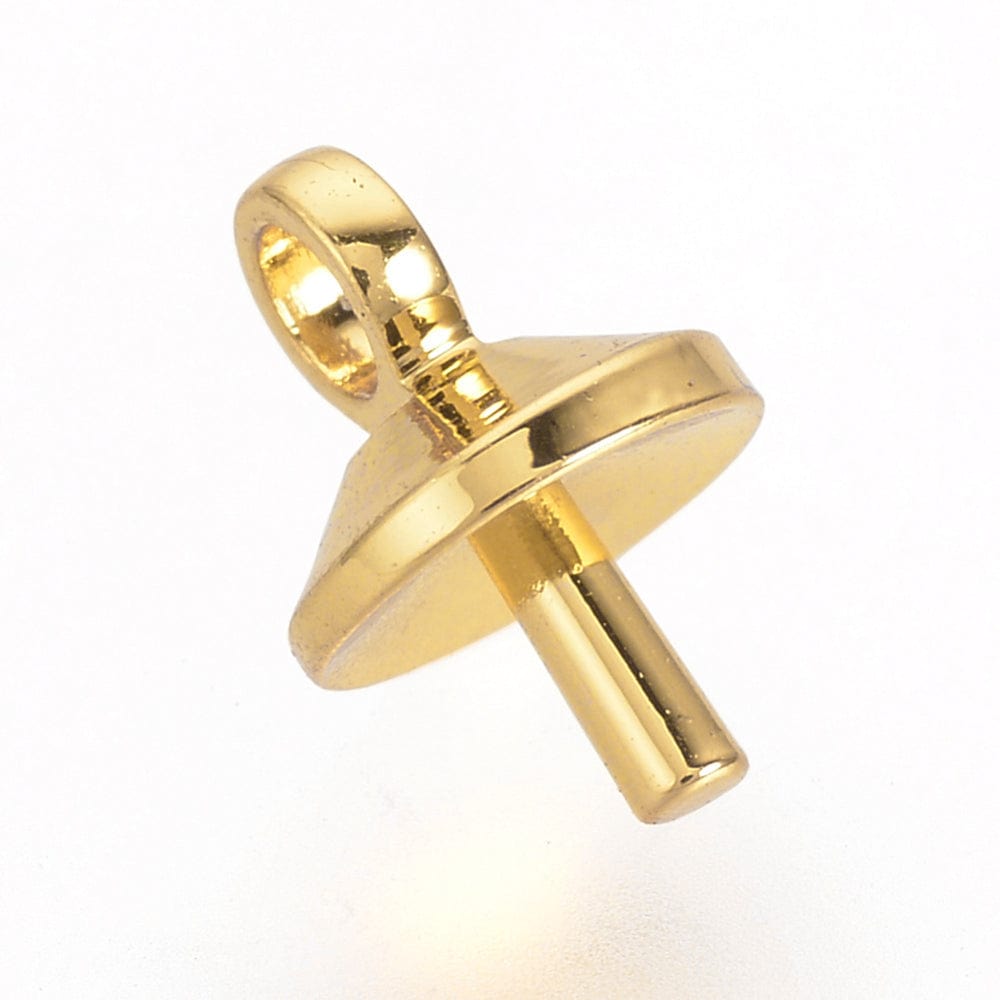 Stiftøsken – Forgyldt (7x3x2mm), 20 stk - Uniq Perler - 0000000348