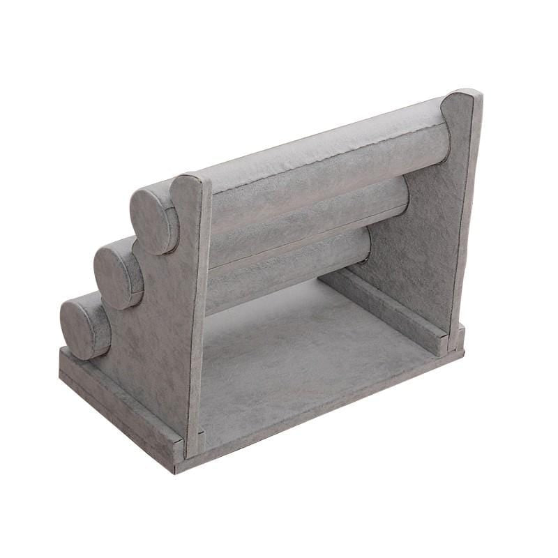 T - Bar, 3 Rækkers Display Til Armbånd – Grå - Uniq Perler - 94792