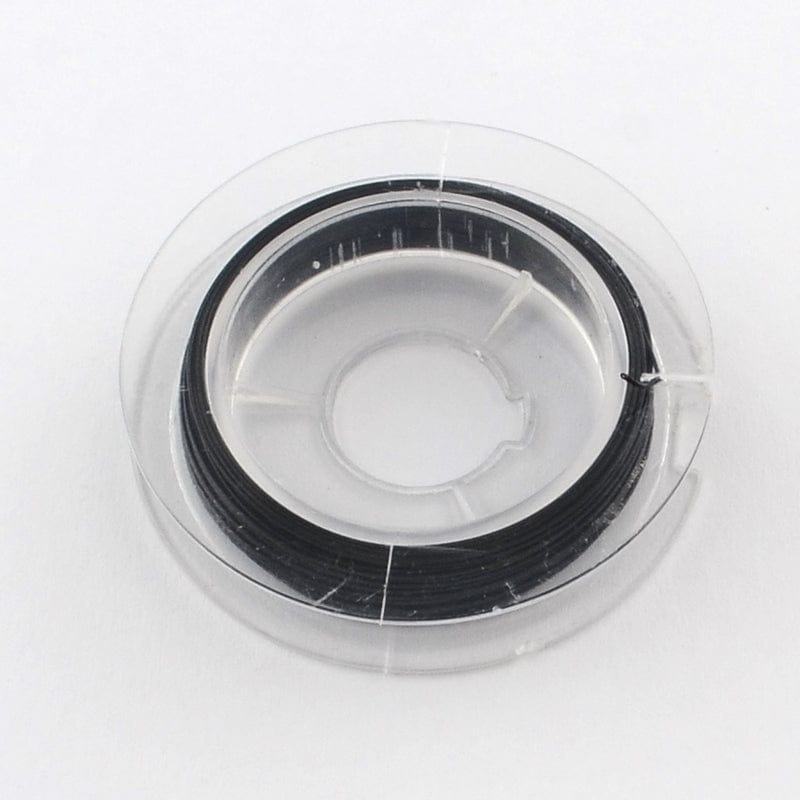 Tiger Tail Wire Sort - Nylon Coated Stål (0,45mm, 10m) - Uniq Perler - 605844