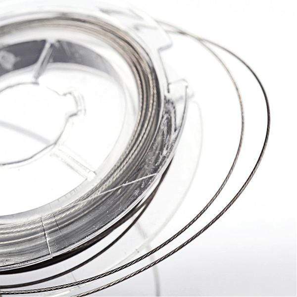 Tiger Tail Wire Stålfarvet - Nylon Coated Stål (0,38mm, 10m) - Uniq Perler - 83748