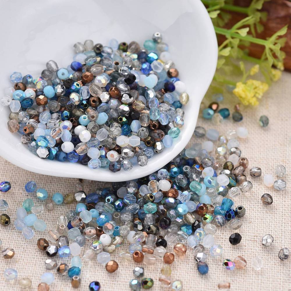 Tjekkisk Krystal Glasperler, 3mm, Ca. 100 Stk - Uniq Perler - 0000012008