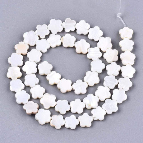 Uniq Perler Shell Perler Natur shell perler, blomster str. 8 mm