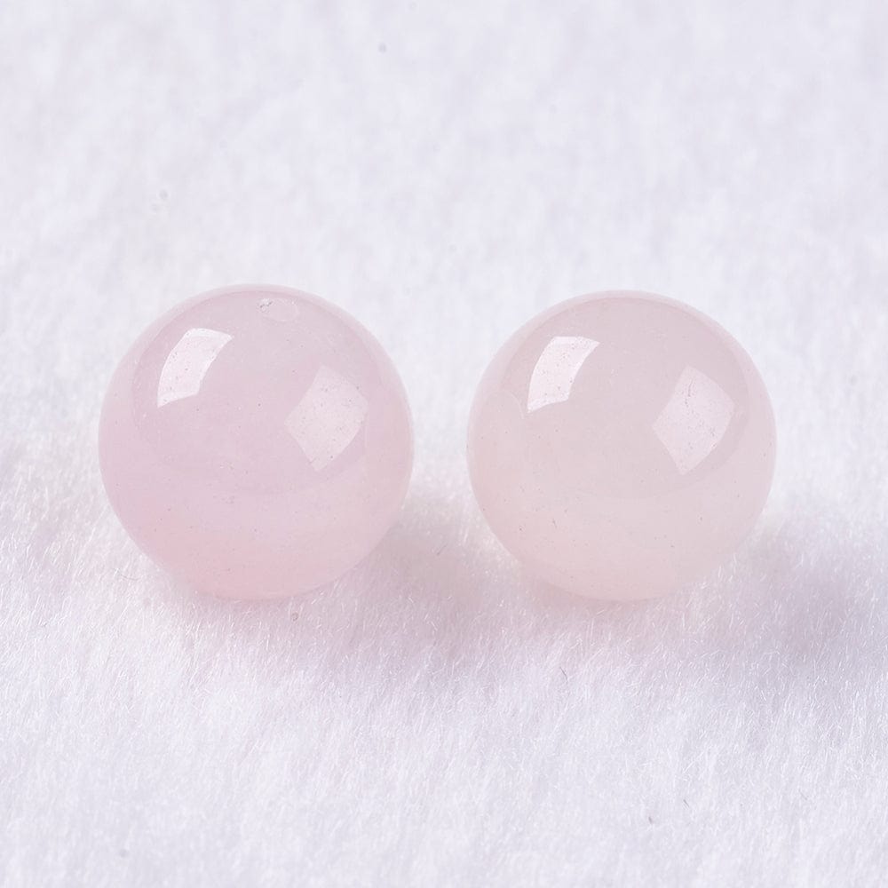 Uniq Perler Top/anboret perler. 5-6 / Rosa / Quartz rosakvarts perle top/anboret, 6 mm.