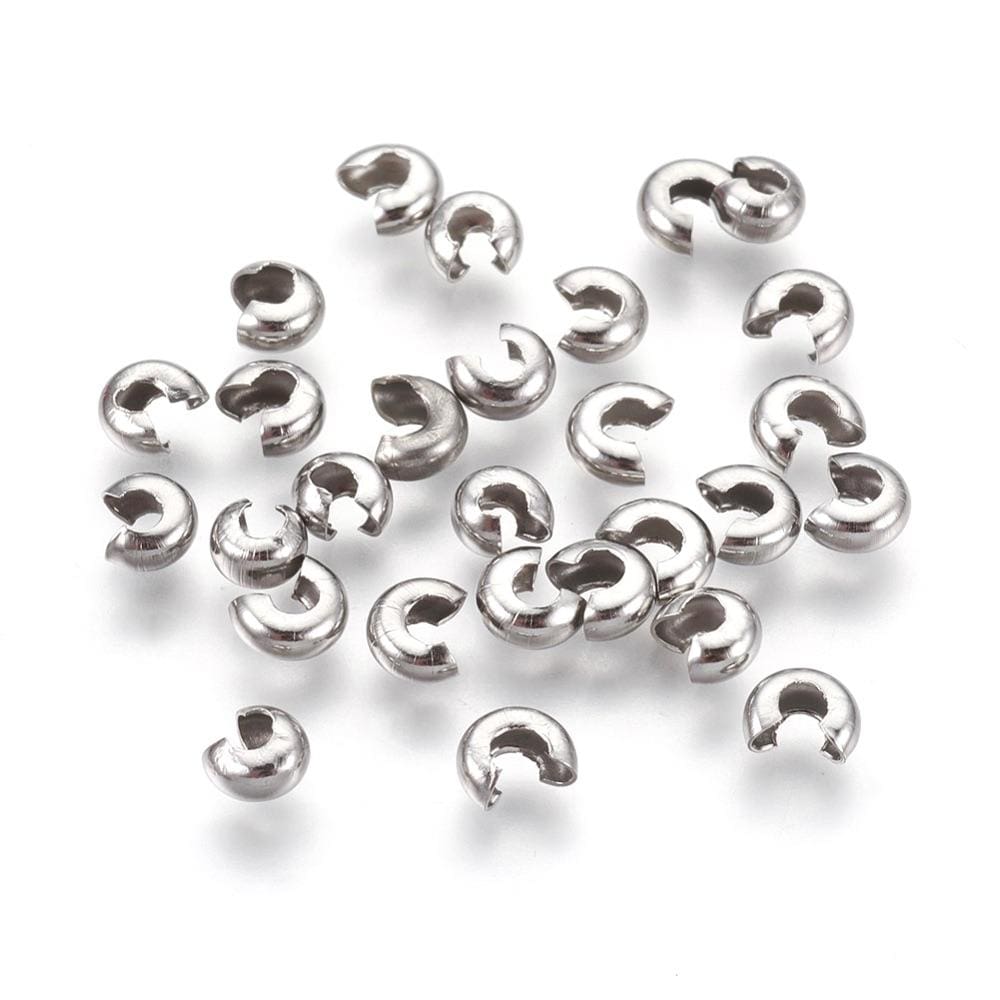 Vandfaste Knudeskjulere – Stål (4,5x2mm) 20 stk - Uniq Perler - 0000003049