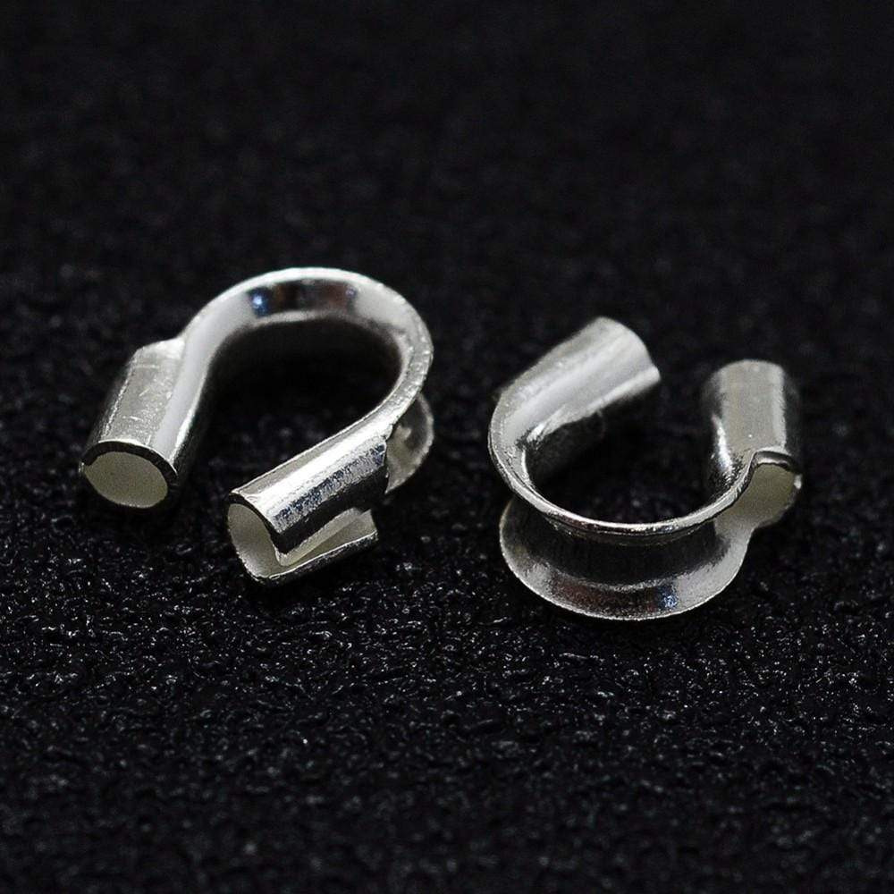 Wirebeskyttere – Sterling Sølv 925 (5x5x2mm), 6 stk - Uniq Perler - 994619