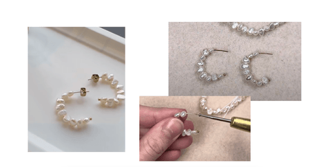 Lær at lave creoler med ferskvandsperler - Uniq Perler